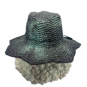 Handmade Crochet Petal Brim Tie-Dye Panama Hat